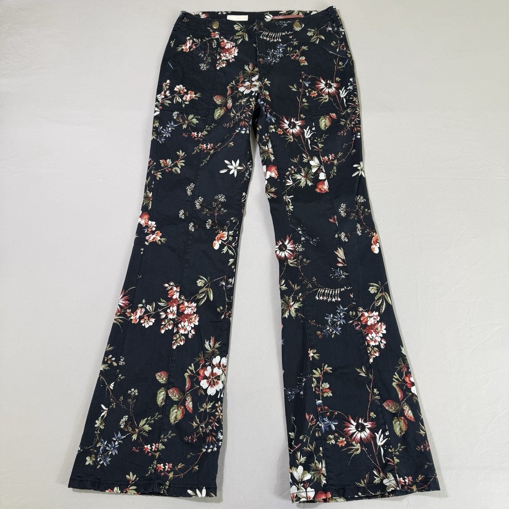 Pilcro Demilune Floral Utility Pants Womens 25 (Measures 28) Floral Bootcut EUC